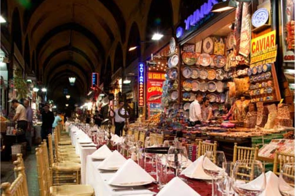 Dinner at the Spice Market in Istanbul